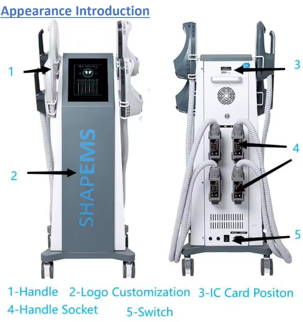 15Tesla 6000W 4Handle Electro Magnetic body Slim Fat Burnnig Muscle Building Contour Sculpt Device