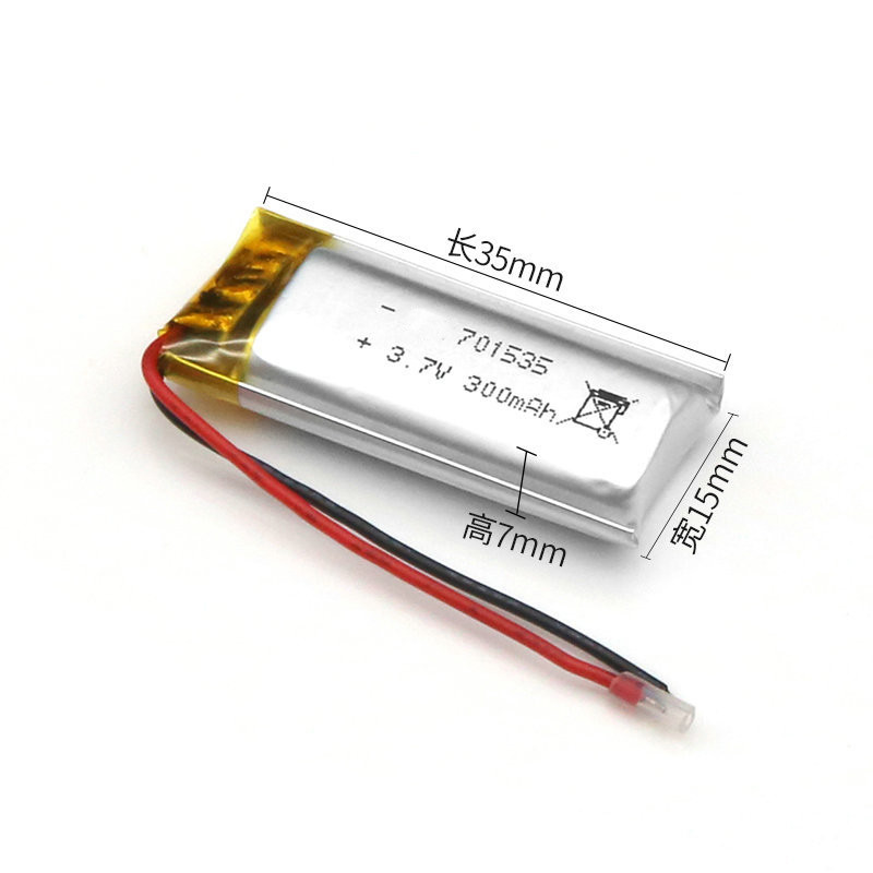 IEC62133 / KC Approved 3.7V Li Poly Battery 701535 300mAh Lipo