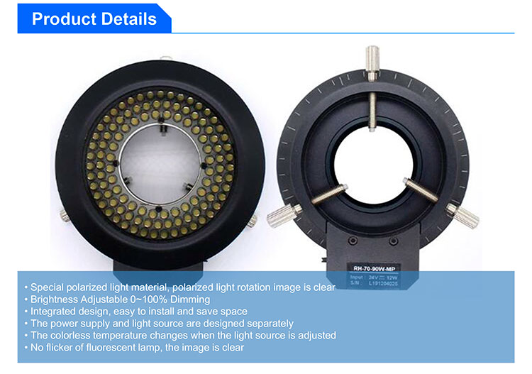 10W Polarizing LED Ring Light A56.0600 Microscope Accessories