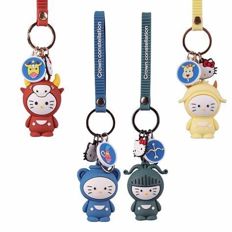 3D Soft Silicone Rubber Anime PVC Keychain Holder Personalized Full 3D BPA Free