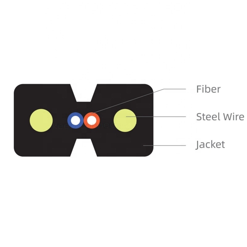 1 Core Fibconet FTTH/FTTX ADSS GYTS Outdoor Drop Fiber Optic Cable for Communication