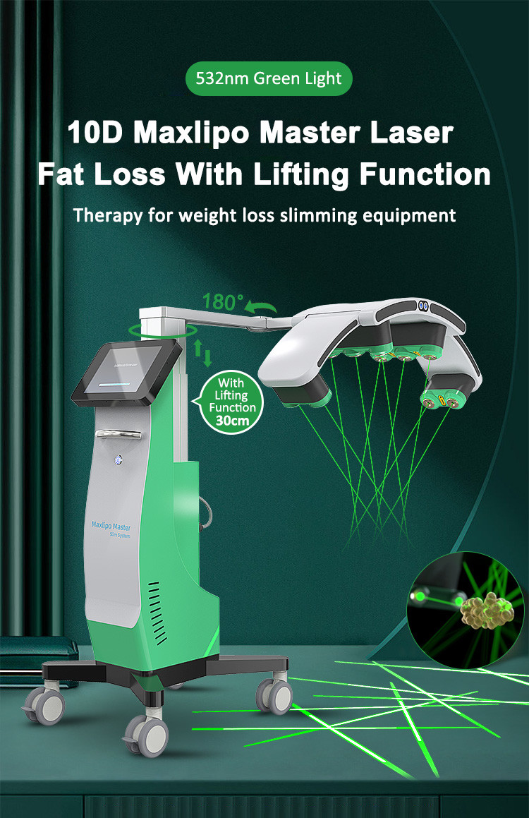 10D Maxlipo Master Laser Slimming Machine For Improves Skin Elasticity / Weight Loss