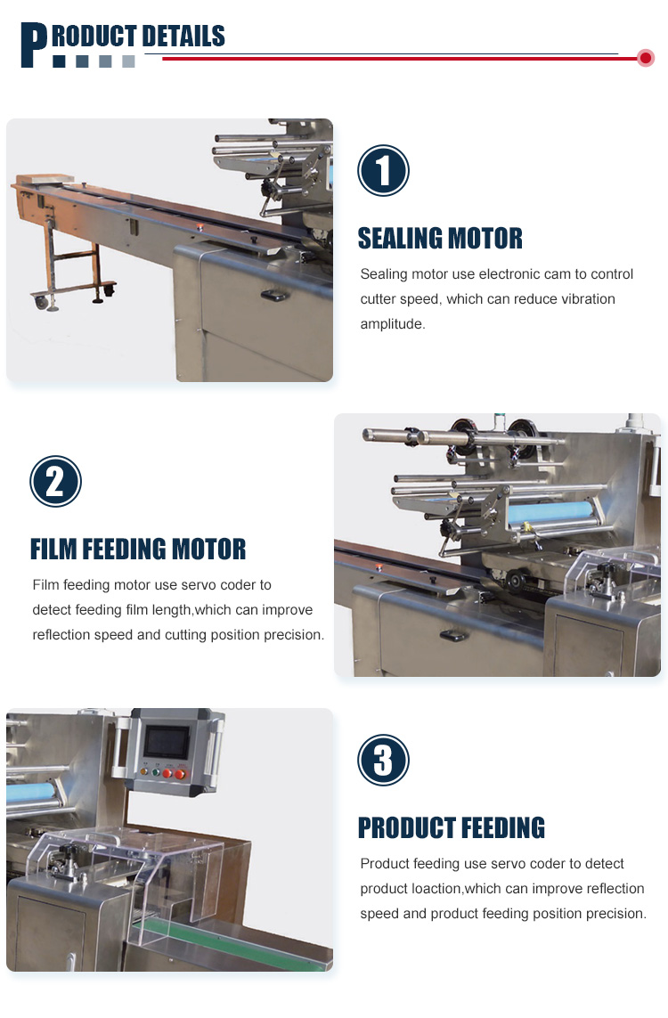 Food Bread Stick Pack Sugar Packing Machine Machinery With Three Servo Motor