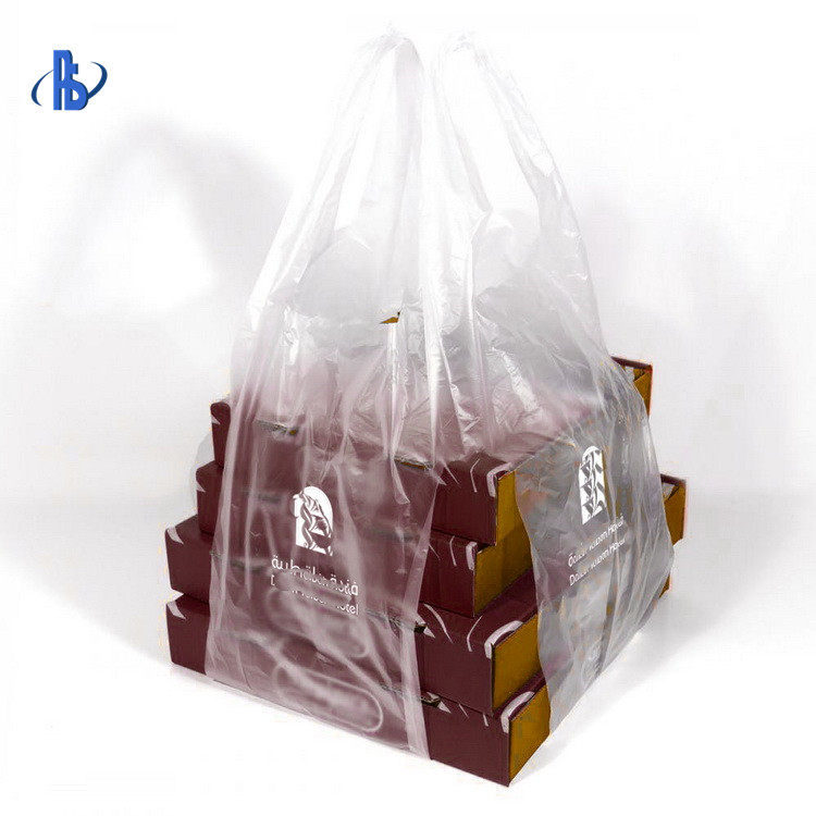 Biodegradable PE Plastic Pizza Carrying Bag Custom Color / Printing Support