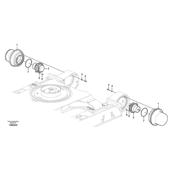 VOE14522564 Parts scheme Travel motor