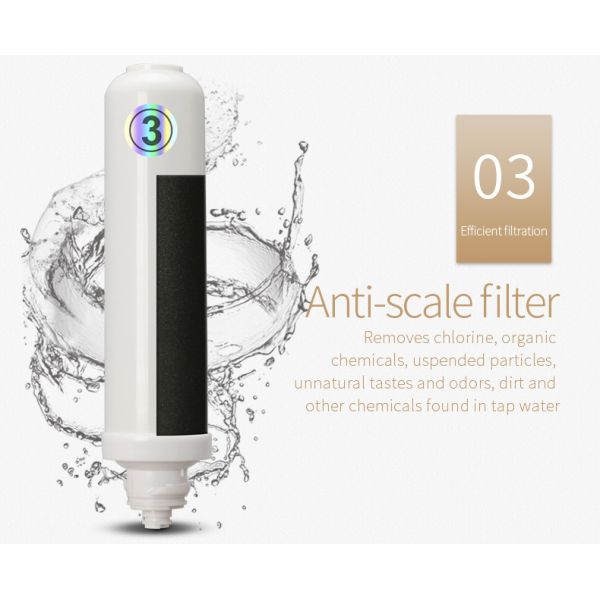 ABS Housing Material UF Filter Countertop Drinking Water Filter - Alkaline (Chrome)