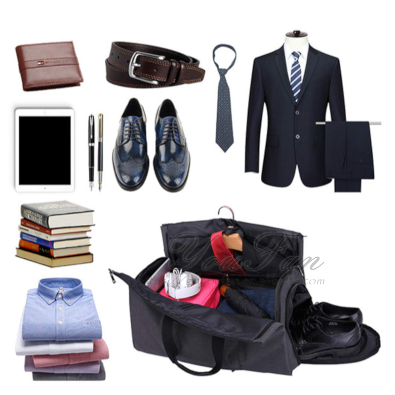 Custom Carry On Duffel Bag , Convertible Suit Garment Travel Bag