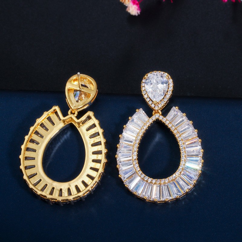 Hot Sale Small Circle Hoop Earrings For Women Waterdrop CZ Zirconia Earrings Ear Piercing Jewelry Gifts