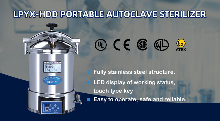 Digital Display Steam Pressurized Sterilizer Autoclave Retort 24 L For Canned Food