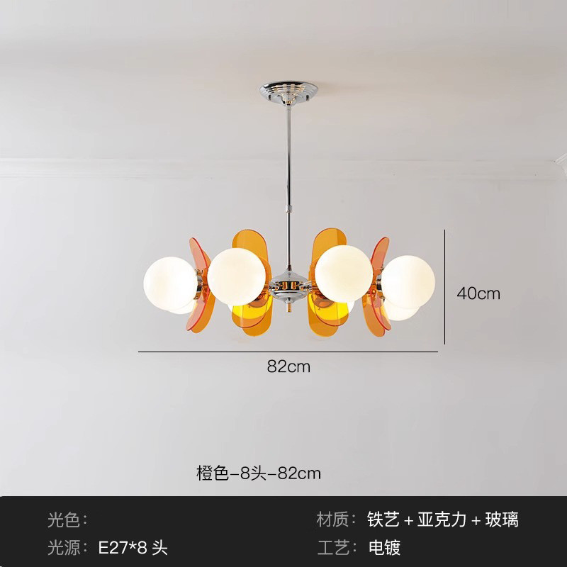 Nordic Middle Ancient Acrylic Beans Pendant Lamp Living Room Dining Room Study Restaurant lamp(WH-AP-548)