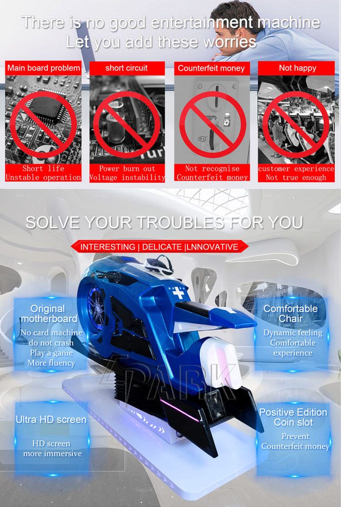 Sheet Metal 9D VR Racing Motor Simulator Game Machine Deepoon E3 Glasses