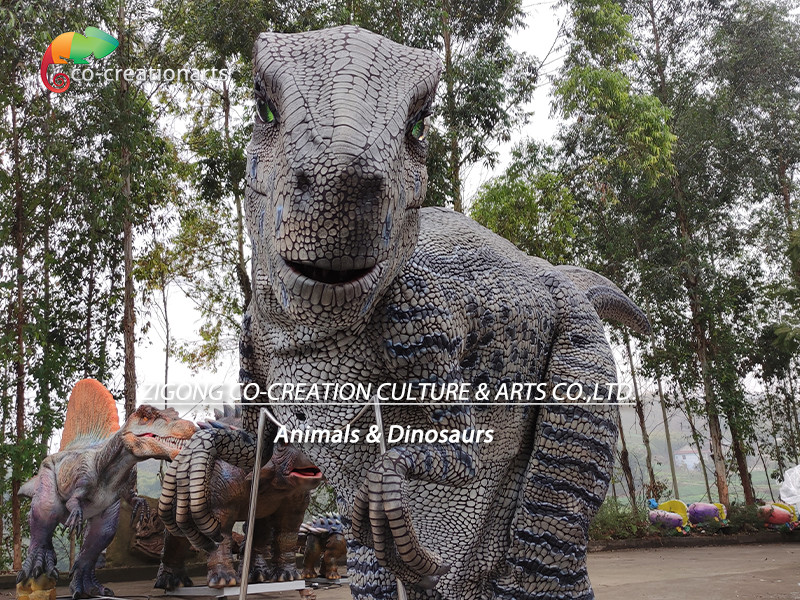 Wearable Velociraptor Animatronic Dinosaur Costume: Lifelike Performance Attraction For Interactive Exhibitions