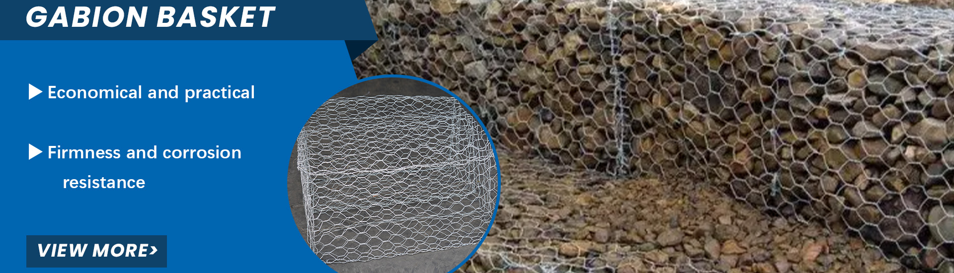 2x1x1m Gabion Boxes Galvanized PVC Coated for River Construction and Garden Decoration