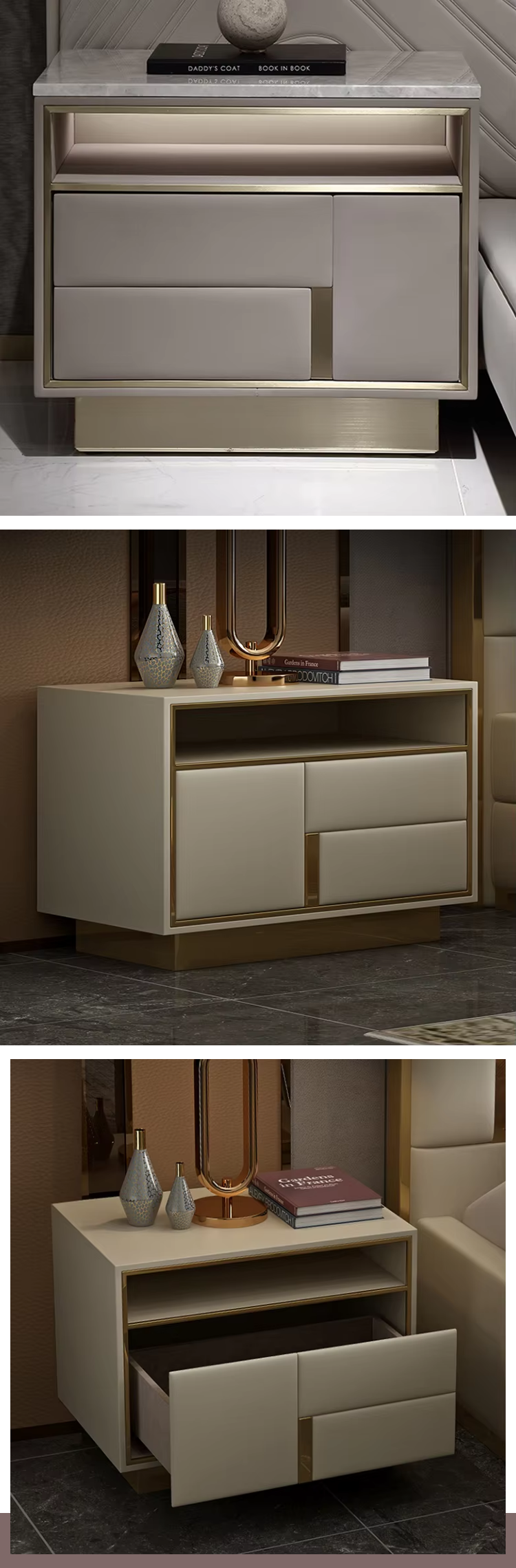 New Arrival Durable Solid Wood Oak Night Stand Bedside Table Black 2 Drawer Beside Table Nightstands Furniture Bedroom
