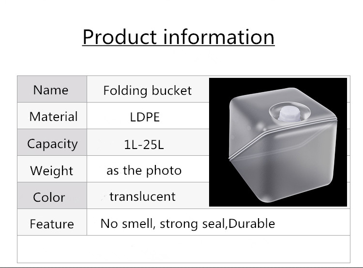 1L 20L LDPE Large Collapsible Jerry Cans Outdoor Water Bag For Camping Hiking