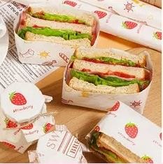 30g White Greaseproof Burger Paper , Oil Proof Wax Paper For Food Packaging