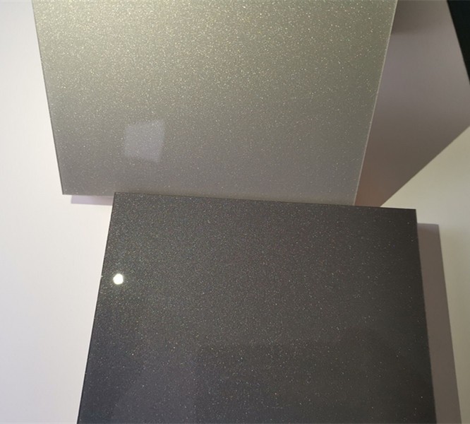 good quality sparkle silver acrylic mdf panel for kitchen furniture