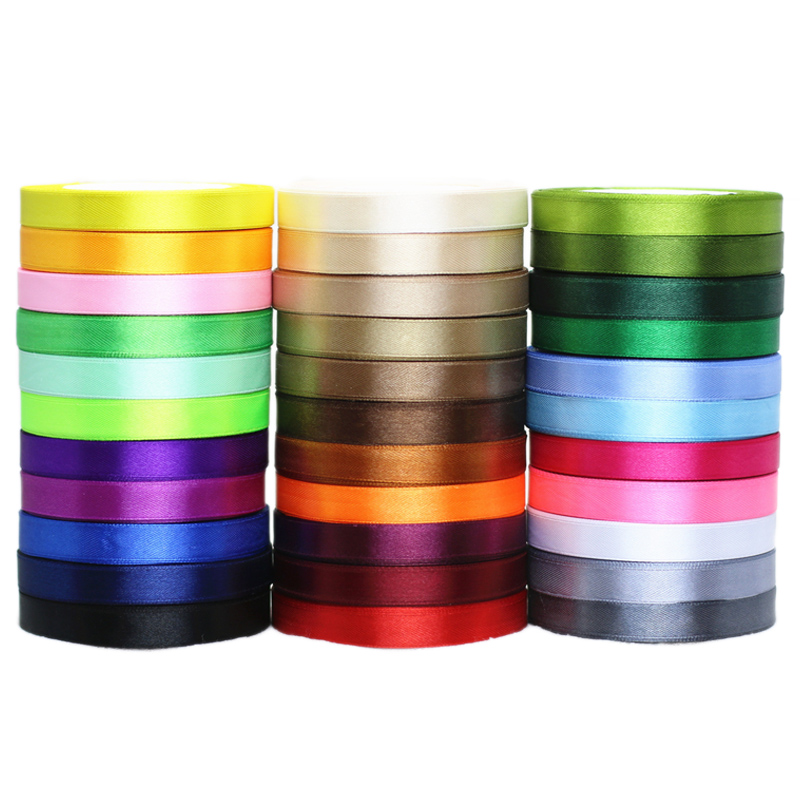 Wholesale Silkscreen print logo tapes for shoes clothes bags 5mm polyester silk satin gift ribbon