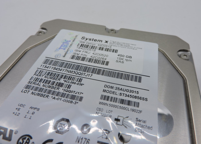 IBM Hard Disk 42D0519 42D0520 46M7030 450G 15K 3.5inch sas 1 year warranty