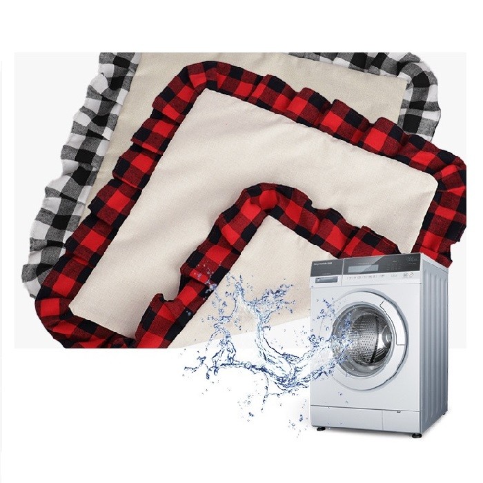 Double Sided Sublimation Pillow Case Blanks Printed Plaid Cotton Linen Pillow Case