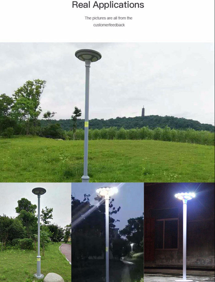 15W integrated solar powered garden street lights with motion sensor all in one solar energy series lights