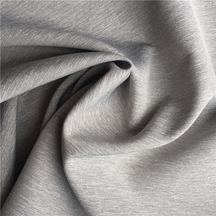150D Fine Plain Cationic Two-Tone Bamboo Slub Style Mini Matt Fabric for Shirts Summer Clothing