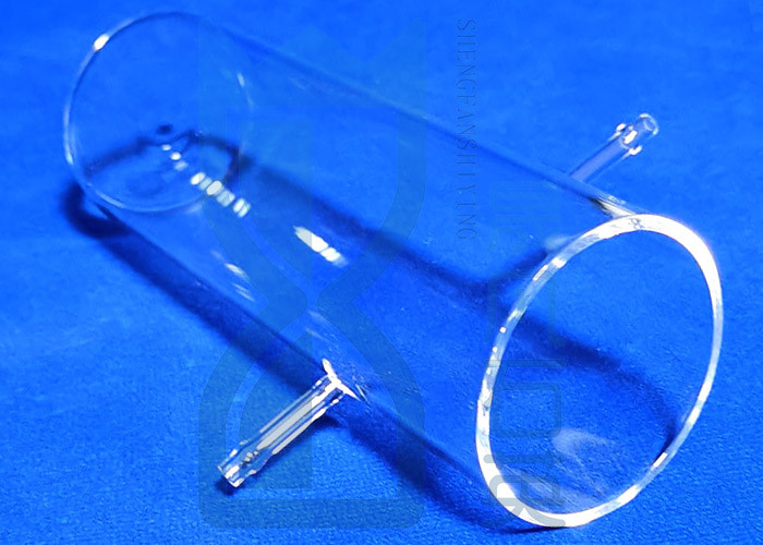 Hardened Quartz Glass Tube Instrument High Temp Resistant Round Bottom