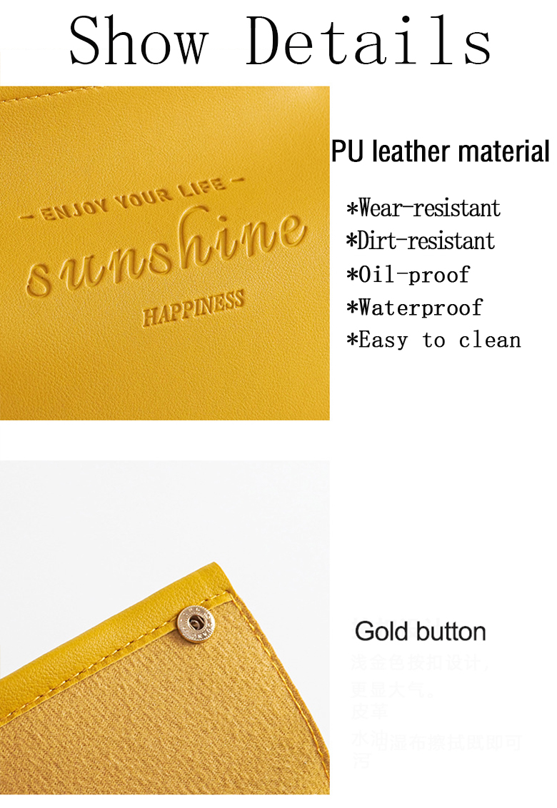 Simple Style Rectangle Custom Luxury Nordic Type PU Leather Gold Paper Tissue Box Cover