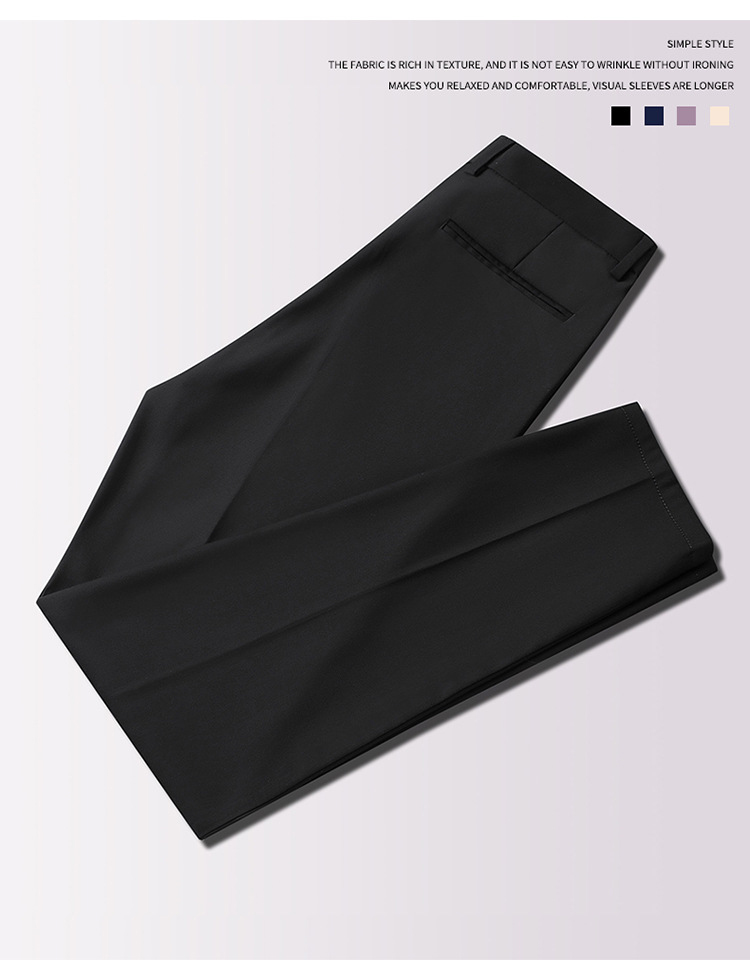 Men's Straight Pattern Khaki Side Pocket Short Shirt Formal Trousers Chino Mid Waist