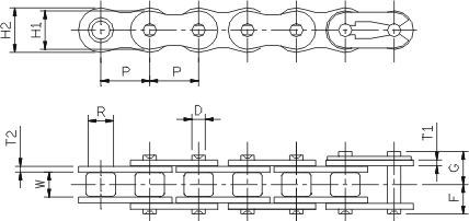 Heavy type roller chain,