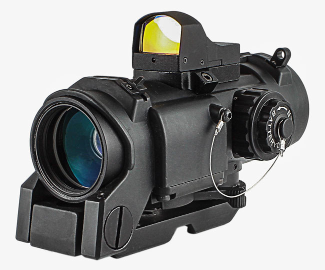 1 - 4 X 32F shockproof rifle Tactical Hunting Scope With Detachable Mini Red Dot Sight Weapons