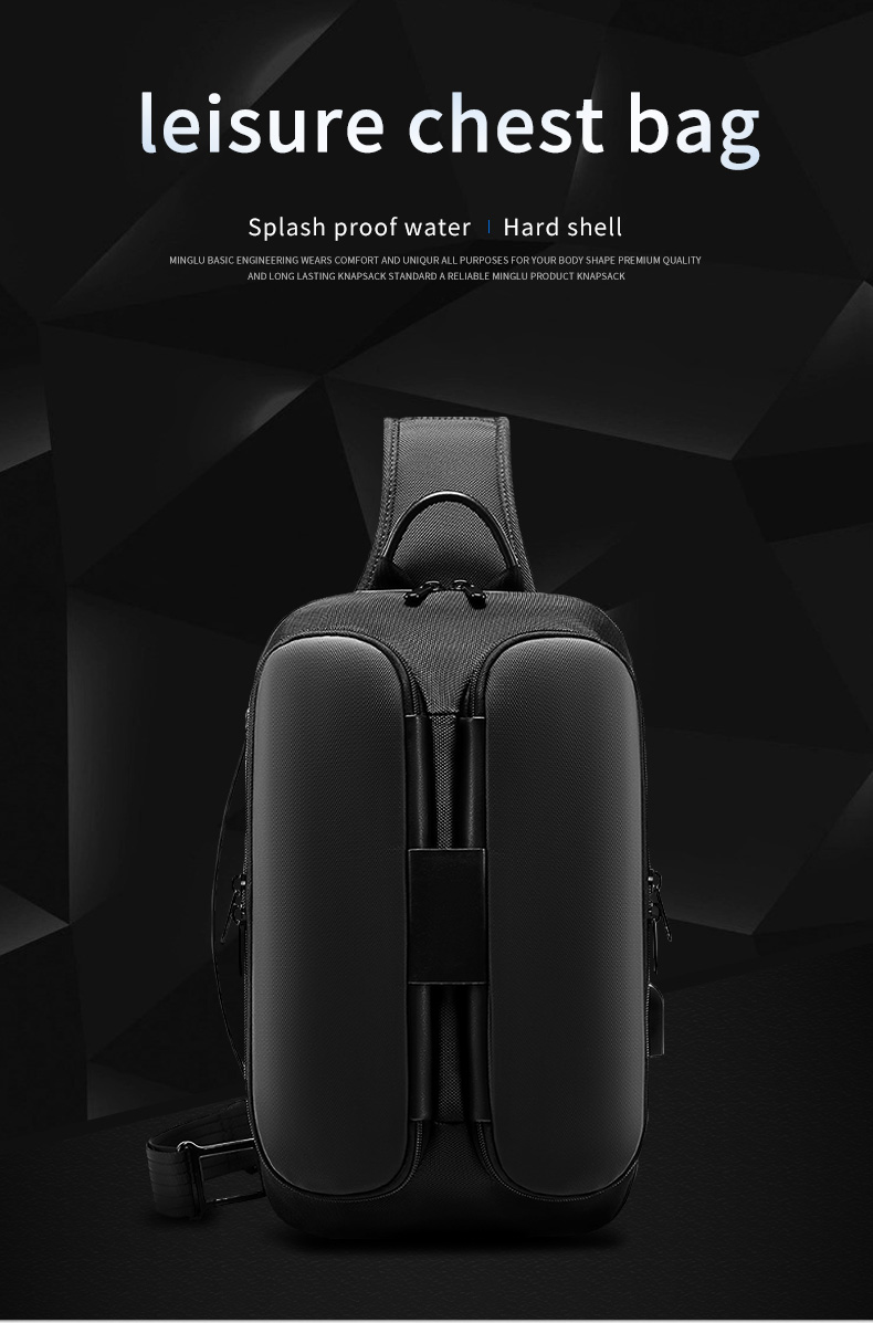 Hot selling custom logo waterproof men fashion shoulder chest crossbody sling bag for men messenger bags