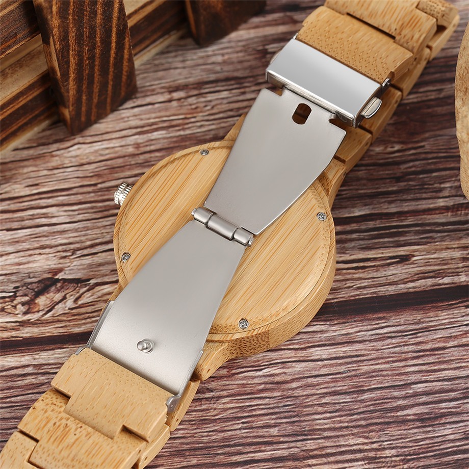 Personalized Genuine Leather Wooden Quartz Watch Winder Wood With Engraved Logo