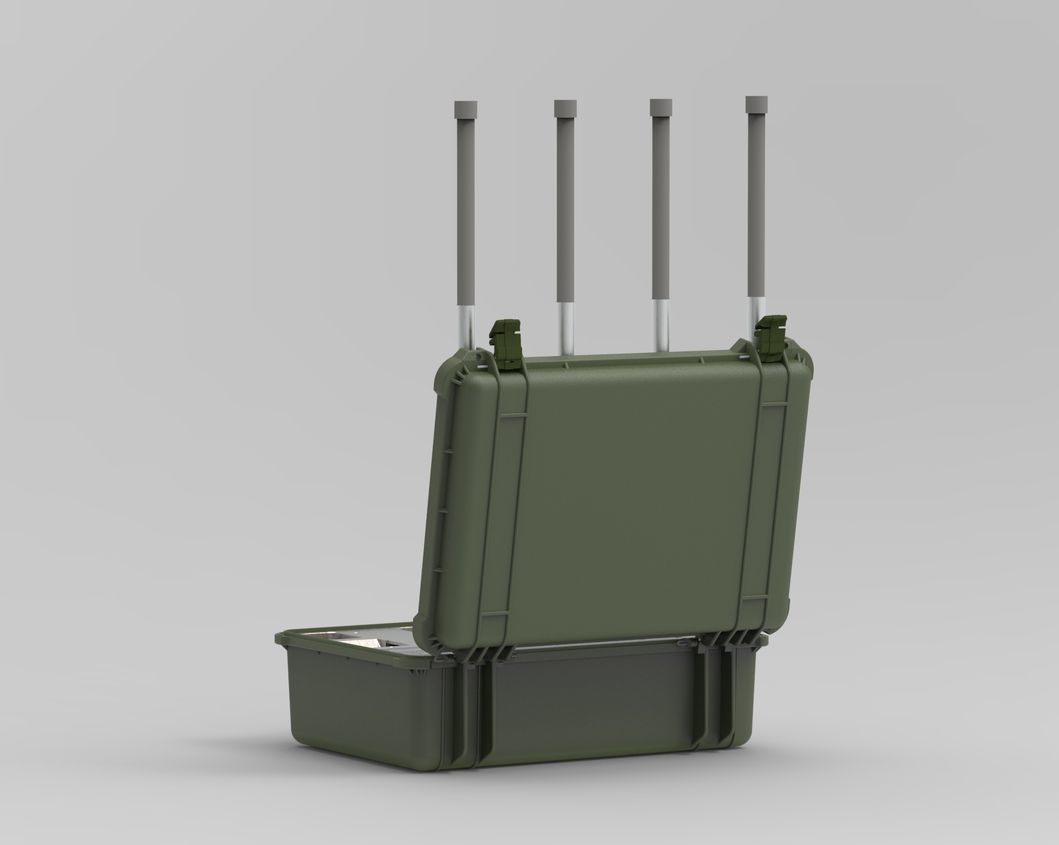 2.4G 5.8g 1.4G 5, 2g 900m Uav Signaling Equipment Uav Defense System Briefcase