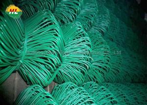 China 1.2m 10mtr Chain Link Wire Fence Green PVC Coated Anti Rust Protection on sale