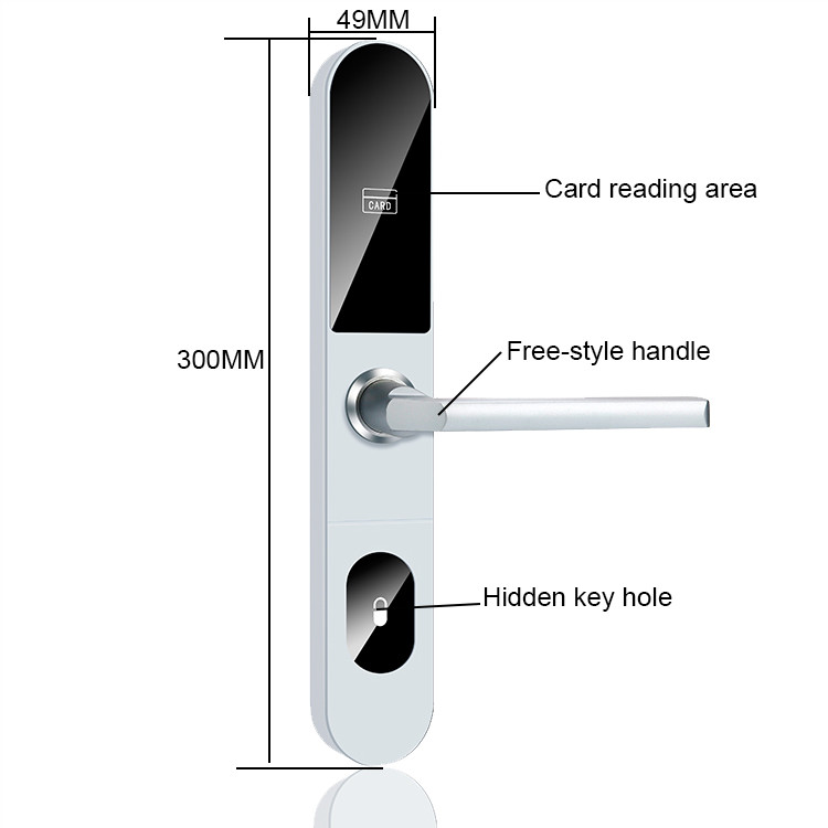 Hotel Key Card Lock Smart Sliding Door Lock FCC Digital