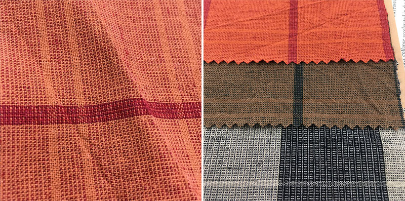 Stonewashed 80gsm-150gsm Check And Stripe Fabrics Yarn Dyed Linen For Clothing