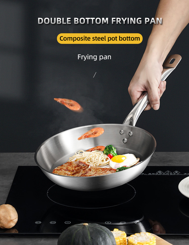 Best Whole Frypan Stainless Steel Cooking Pan Induction Cookware Frypan Non Stick Frying Pan