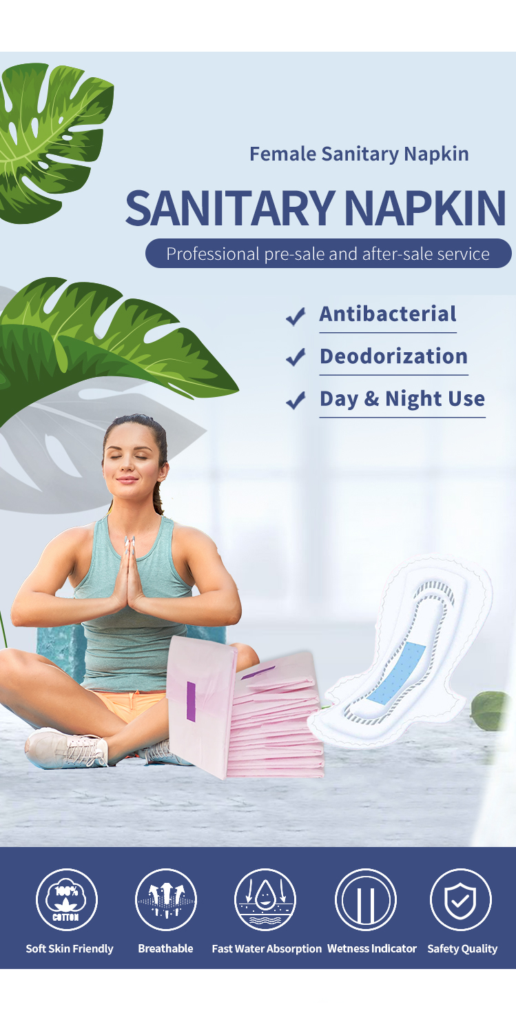 Women Sanitary Napkins with Winged Design Style Health Care Product