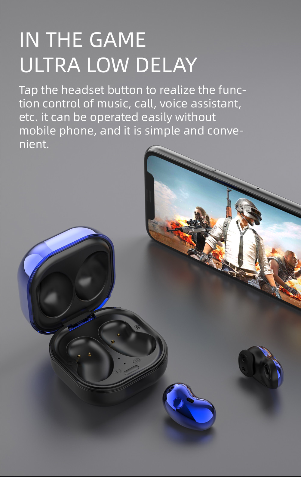 HiFi Stereo 5.1 Bluetooth Earphones With Mic Noise Cancelling