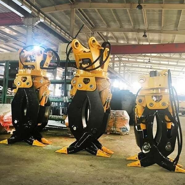 Excavator Hydraulic Grapple Log 1360mm 360 Degree Forest Timber Wood