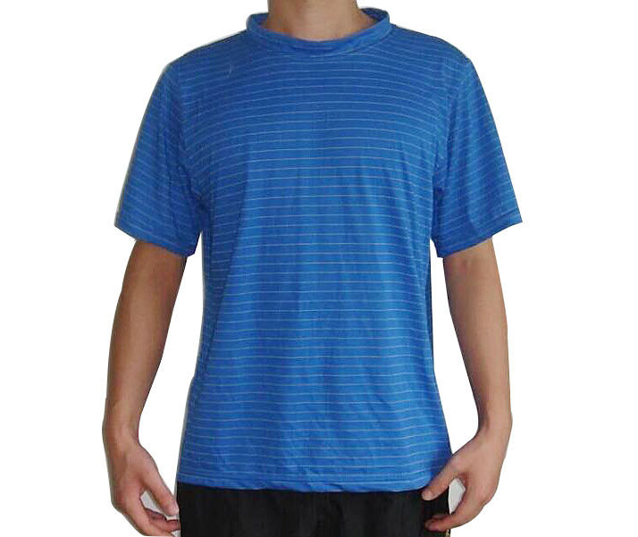 Antistatic Cotton Knitted Fabric ESD Safe Materials 26S/1 Yarn Count ESD T Shirt Fabric