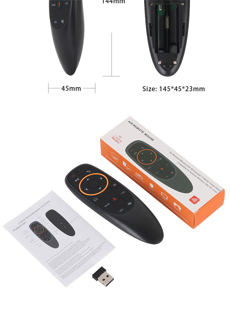 Mini Air Mouse Voice Remote control 2.4G Wireless Gyroscope Mouse for Android box
