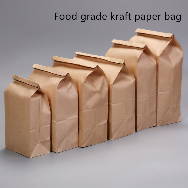 ISO9001 Biodegradable Brown Bakery Paper Bag