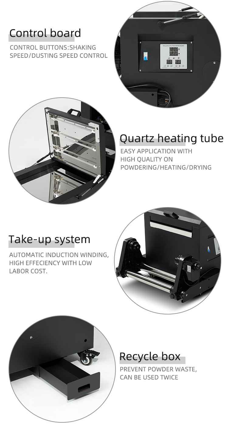A2 Dtf Printer 42cm Transfer Printer With Auto Shake Machine Powder Dtf Oven Dtf Transfer Printing 140 KG