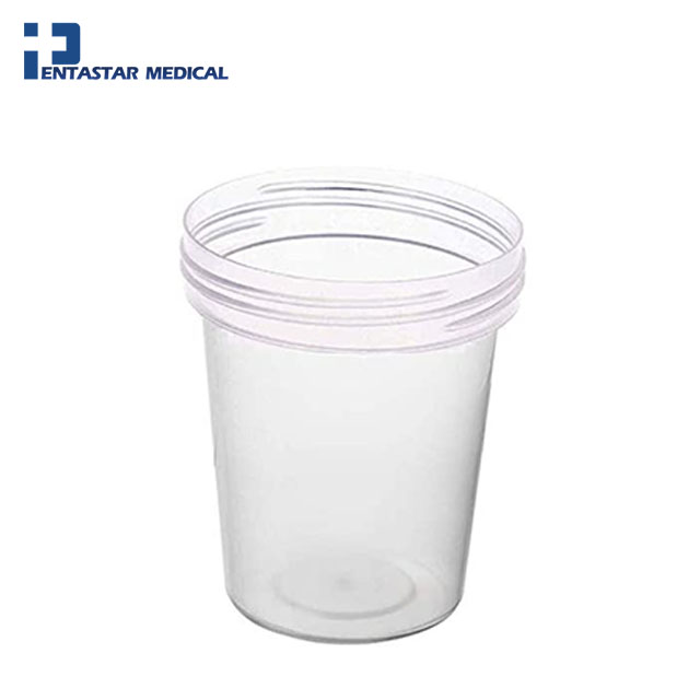 4OZ Plastic disposable medical lab specimen cup sample container urine cup specimen cups with screw on lids
