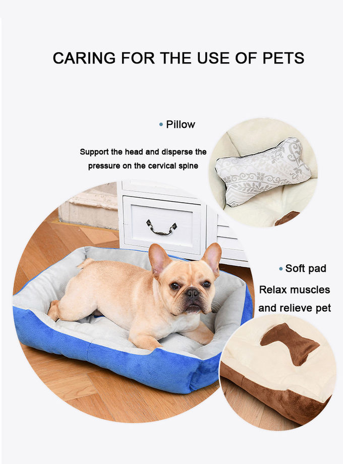 Waterproof Dog Cat Pet Calming Beds Cosy XXS-XXL In Bedroom Living Room