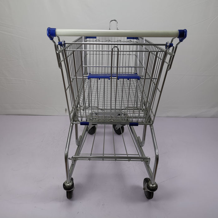 German Style 100L Supermarket Metal Grocery Cart With Underframe