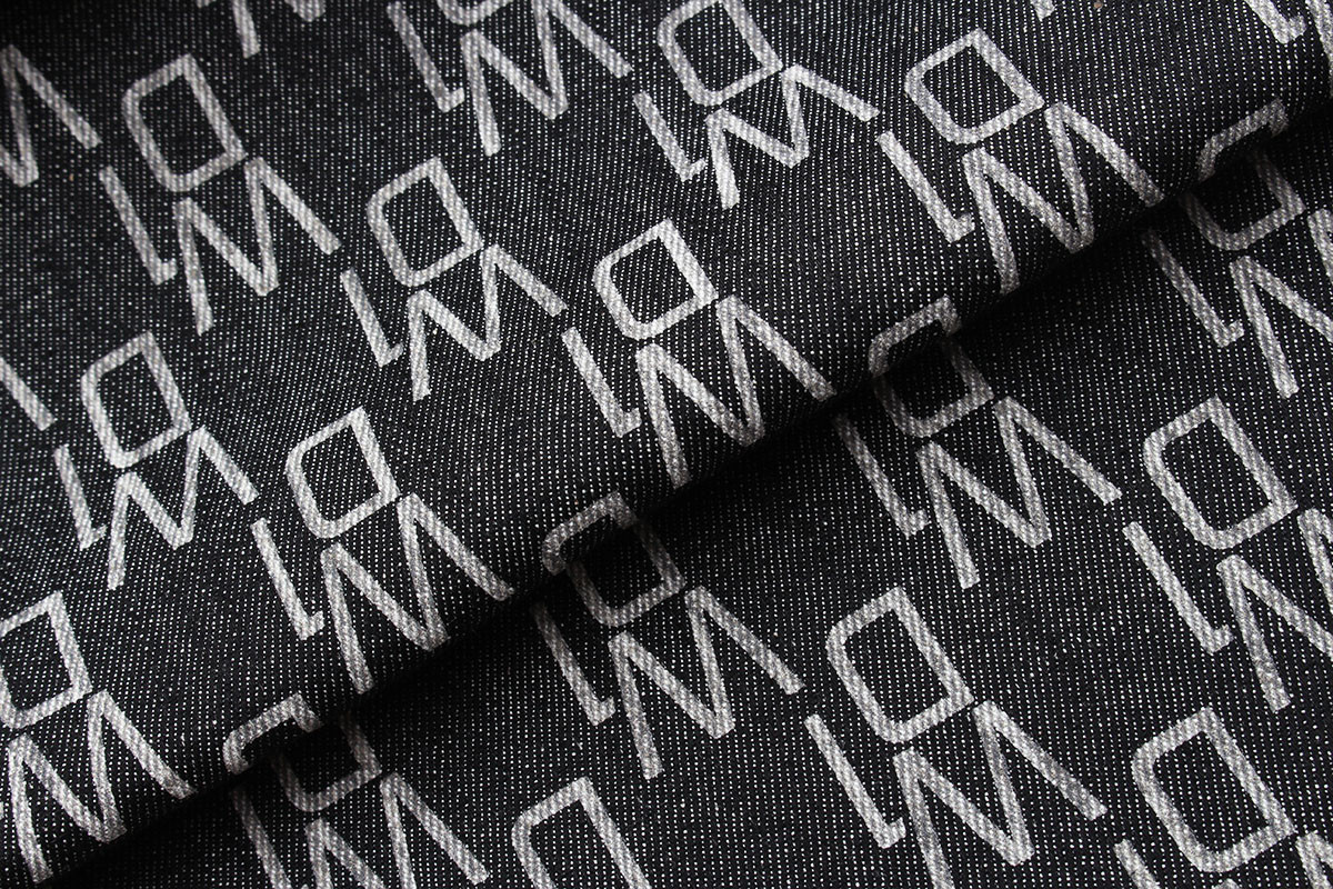 13oz Denim Twill Fabric Customized Print Pattern Face And Back Side