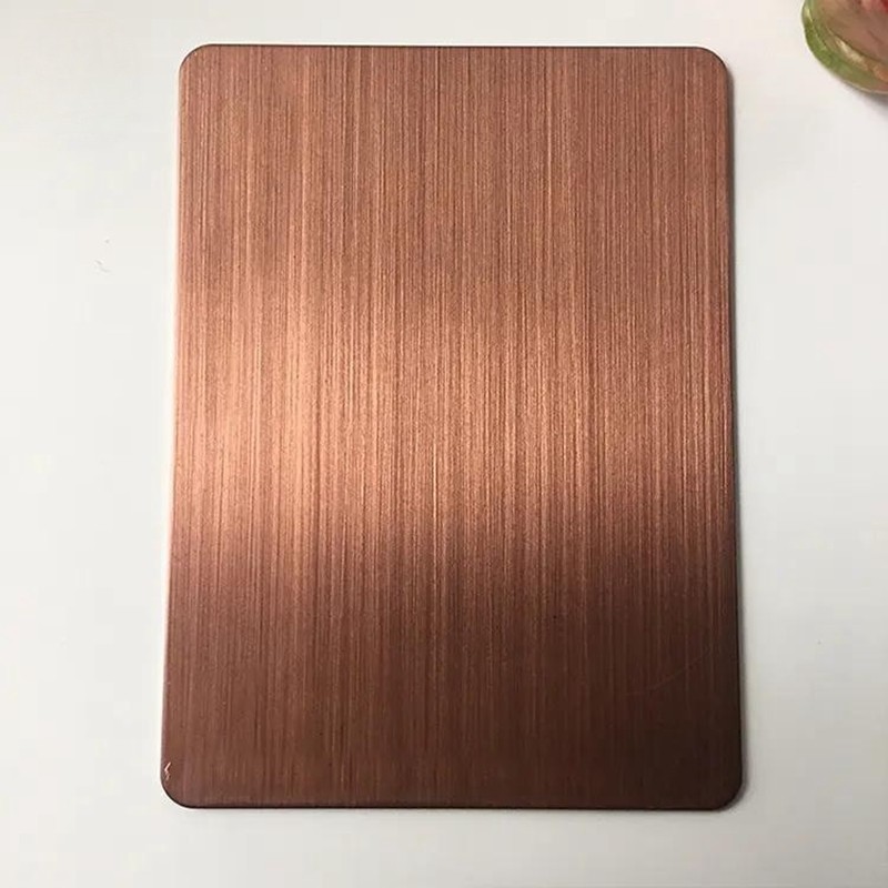 Brushed Hl 316l Stainless Steel Sheet gold plated Stainless Steel Plate